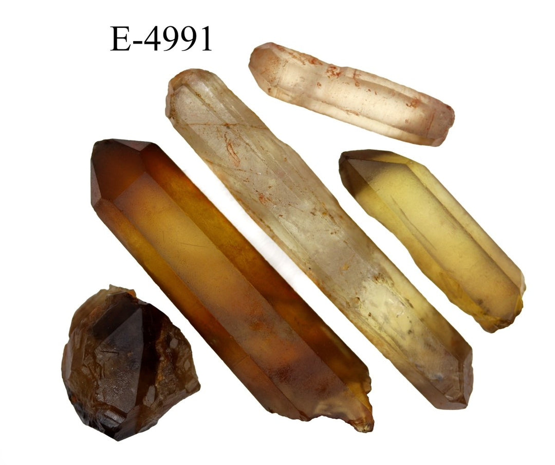 E - 4991 Raw Natural Citrine Points 0.5 - 3.5in Avg 100 gram lotCrystal River Gems