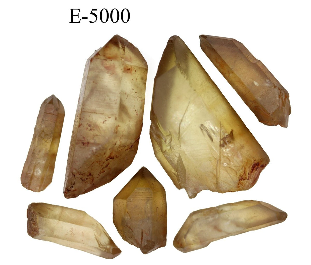 E - 5000 Raw Natural Citrine Points 0.5 - 3.5in Avg 100 gram lotCrystal River Gems