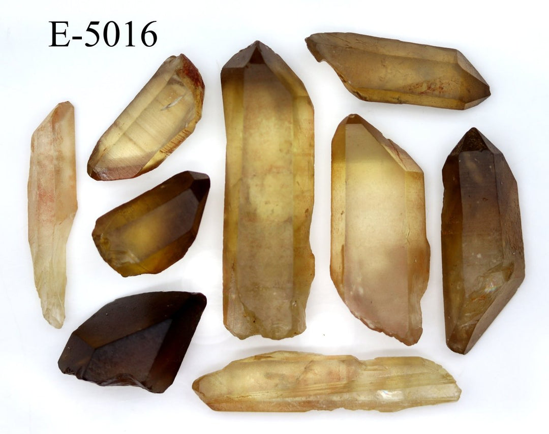 E - 5016 Raw Natural Citrine Points 0.5 - 3.5in Avg 100 gram lotCrystal River Gems