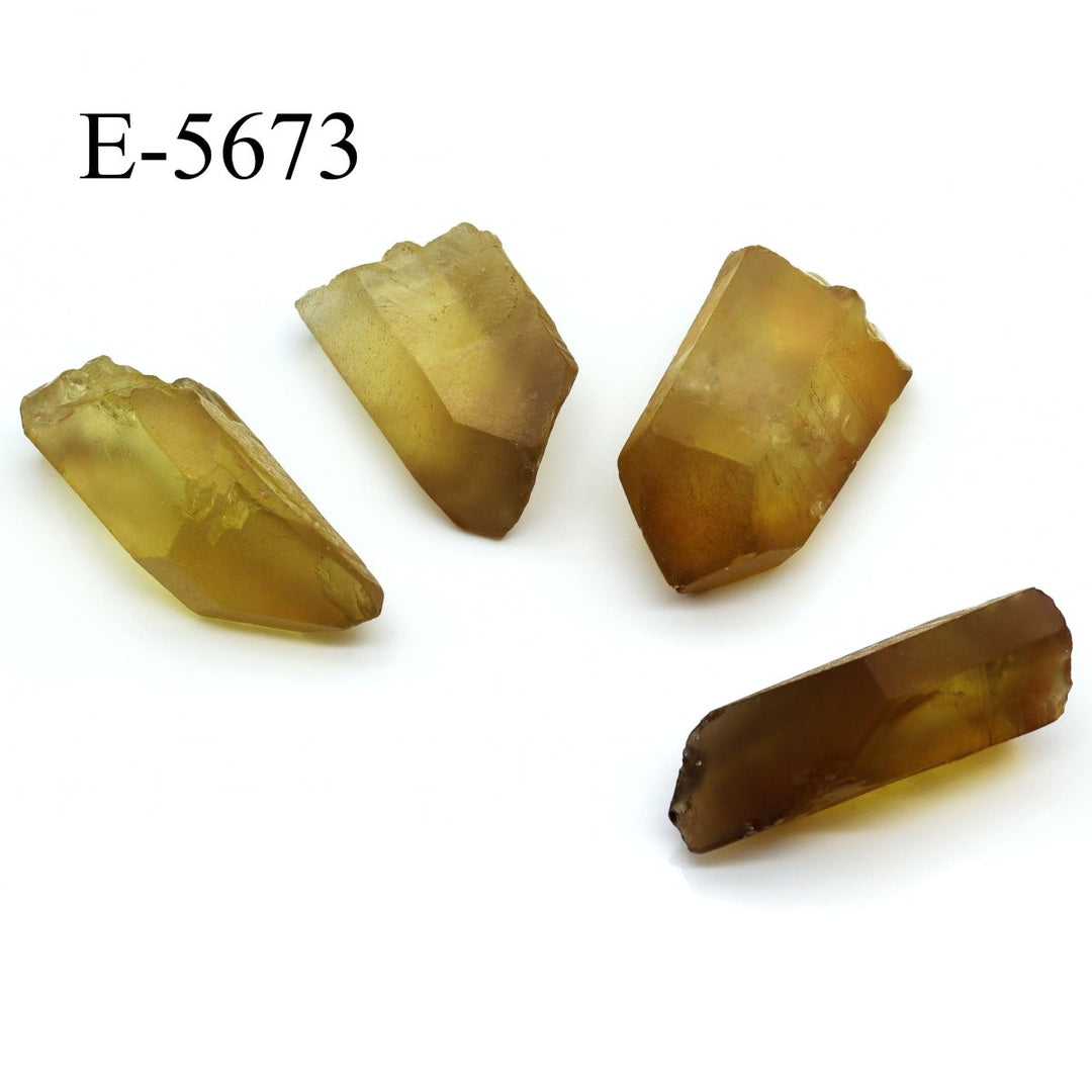 E - 5673 Raw Natural Citrine Points 0.5 - 3.5in Avg 100 gram lotCrystal River Gems