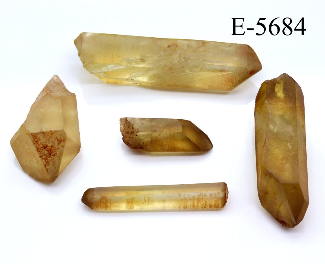E - 5684 Raw Natural Citrine Points 0.5 - 3.5in Avg 100 gram lotCrystal River Gems