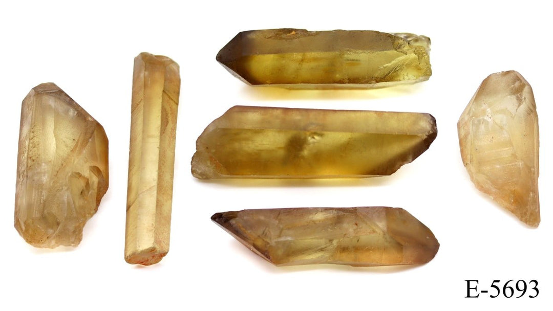 E - 5693 Raw Natural Citrine Points 0.5 - 3.5in Avg 100 gram lotCrystal River Gems