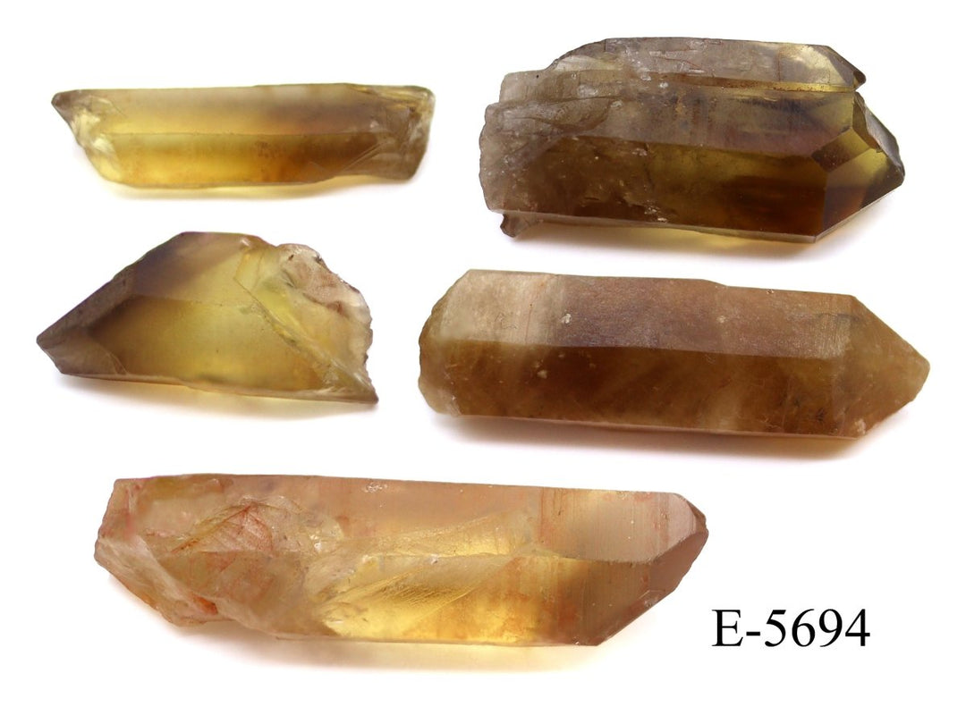 E - 5694 Raw Natural Citrine Points 0.5 - 3.5in Avg 100 gram lotCrystal River Gems