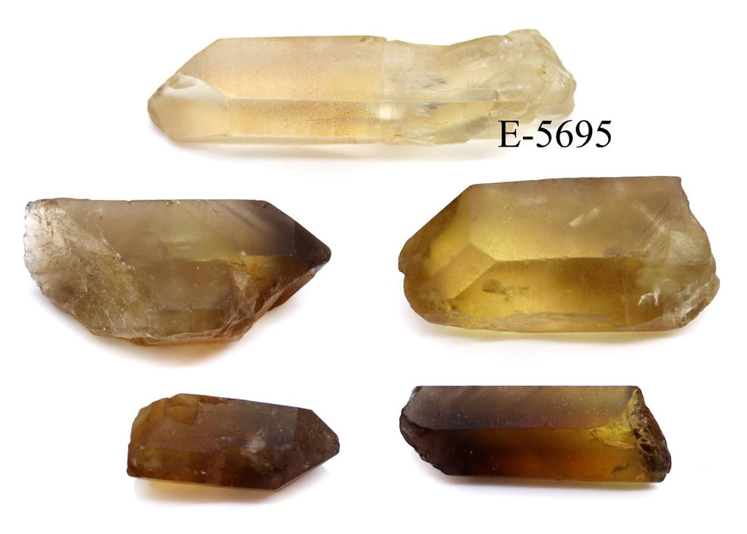 E - 5695 Raw Natural Citrine Points 0.5 - 3.5in Avg 100 gram lotCrystal River Gems