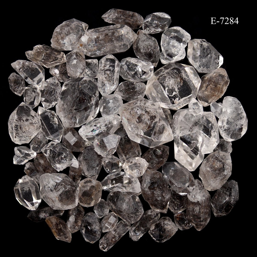 E - 7284 Carbon Quartz Double Terminated Crystals - 20 gram lotCrystal River Gems