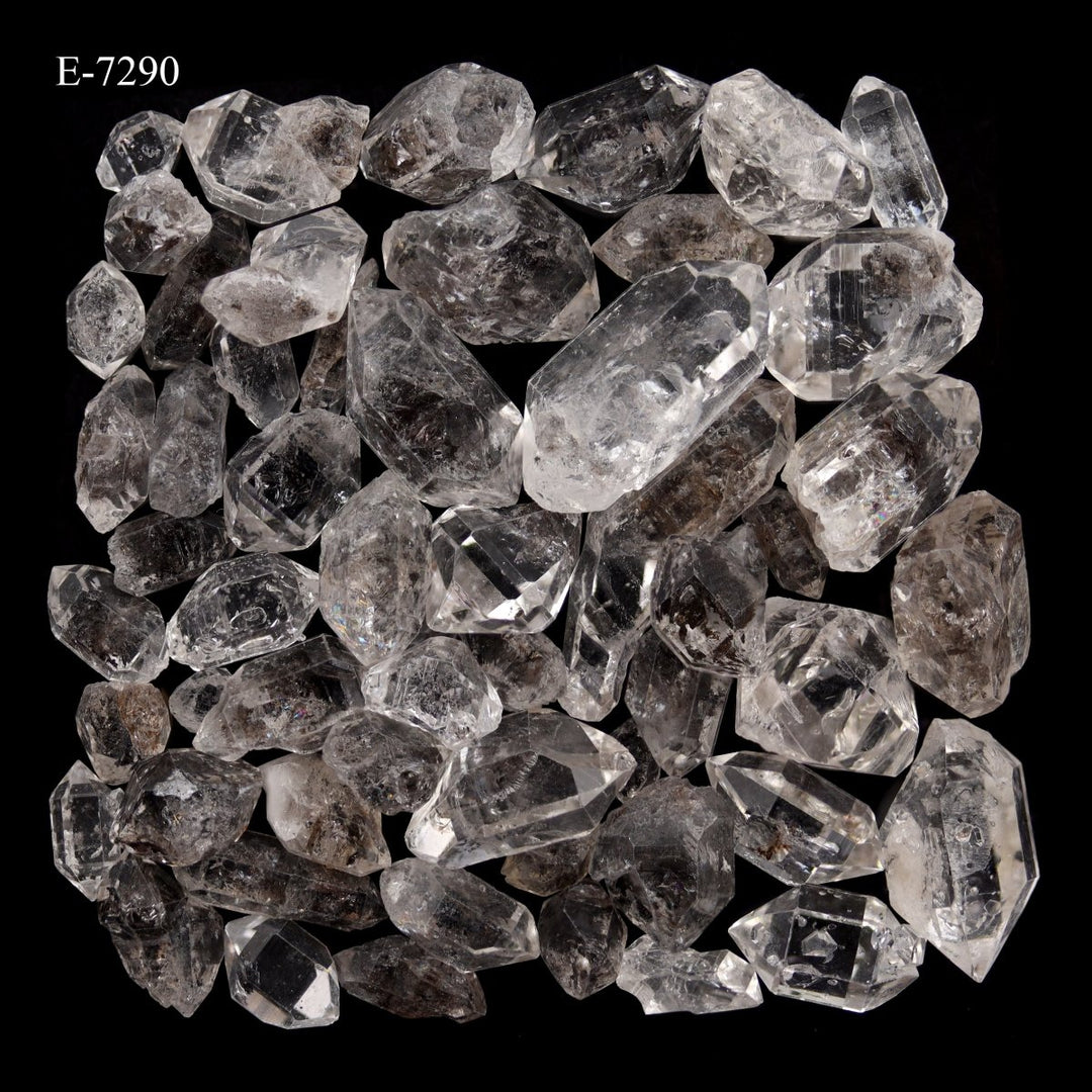 E - 7290 Carbon Quartz Double Terminated Crystals - 20 gram lotCrystal River Gems