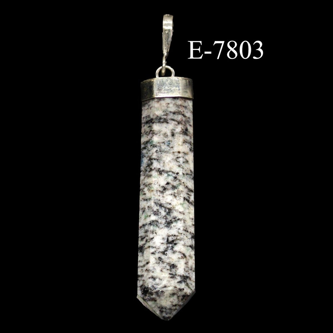E - 7803 Sterling Silver K2 Jasper Pendant - 42.5 mm.Crystal River Gems