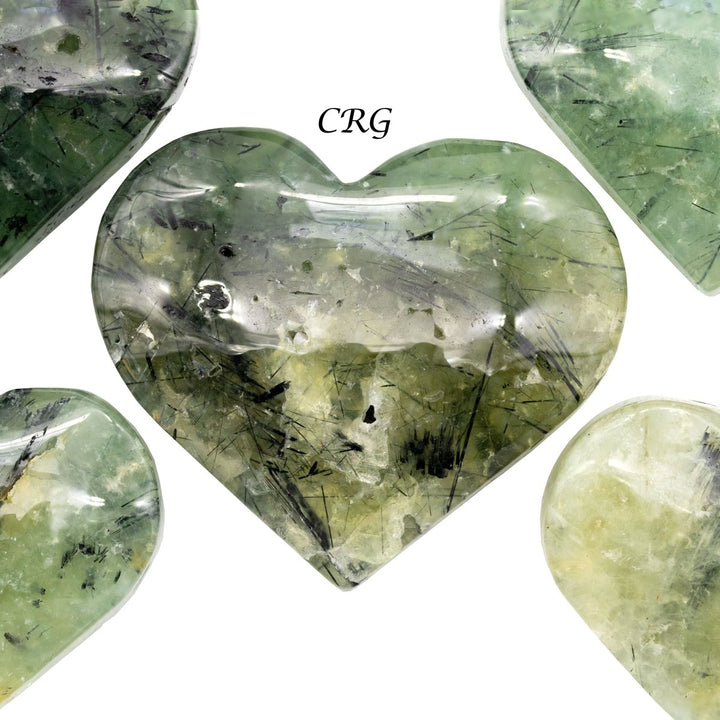 Polished Prehnite Hearts / 2 - 3" AVG - 1 LB. LOTCrystal River Gems