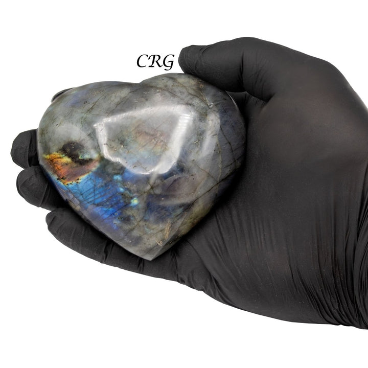 2 Kilo Lot. Labradorite High Flash Hearts Mix SizesCrystal River Gems