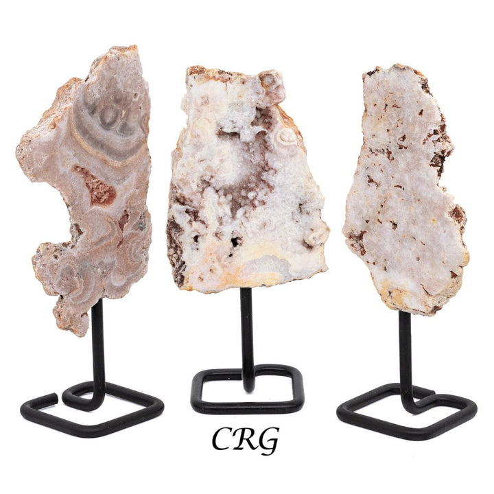 Pink Amethyst Slab with Removable Metal Base / 150 - 350g AVG - QTY 1Crystal River Gems