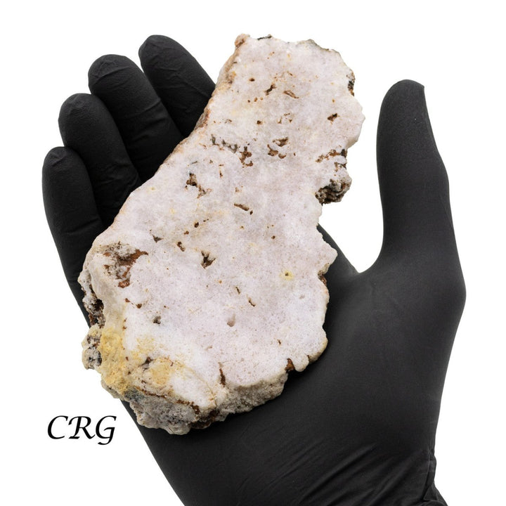 Pink Amethyst Slab with Removable Metal Base / 450 - 850g AVG - QTY 1Crystal River Gems