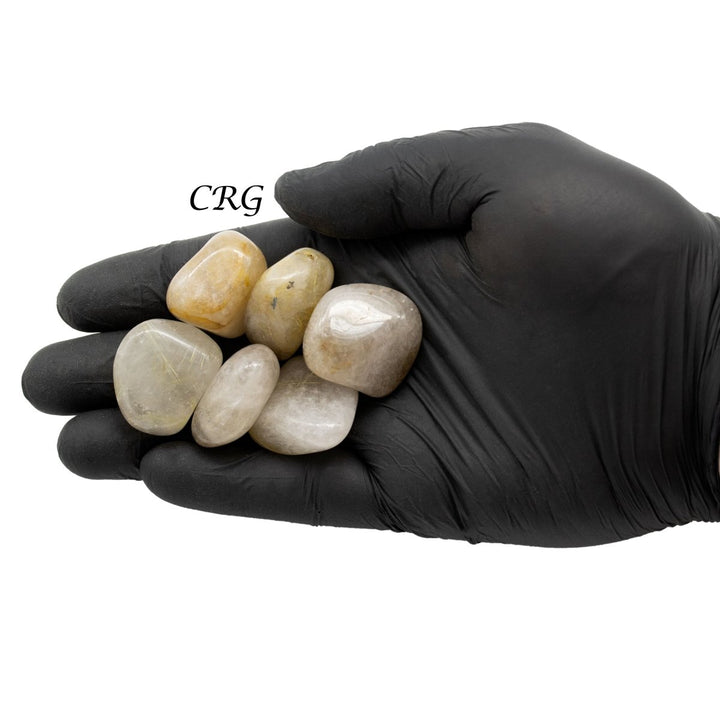 Tumbled Rutilated Quartz / 20 - 40mm AVG - 1 KILO LOTCrystal River Gems