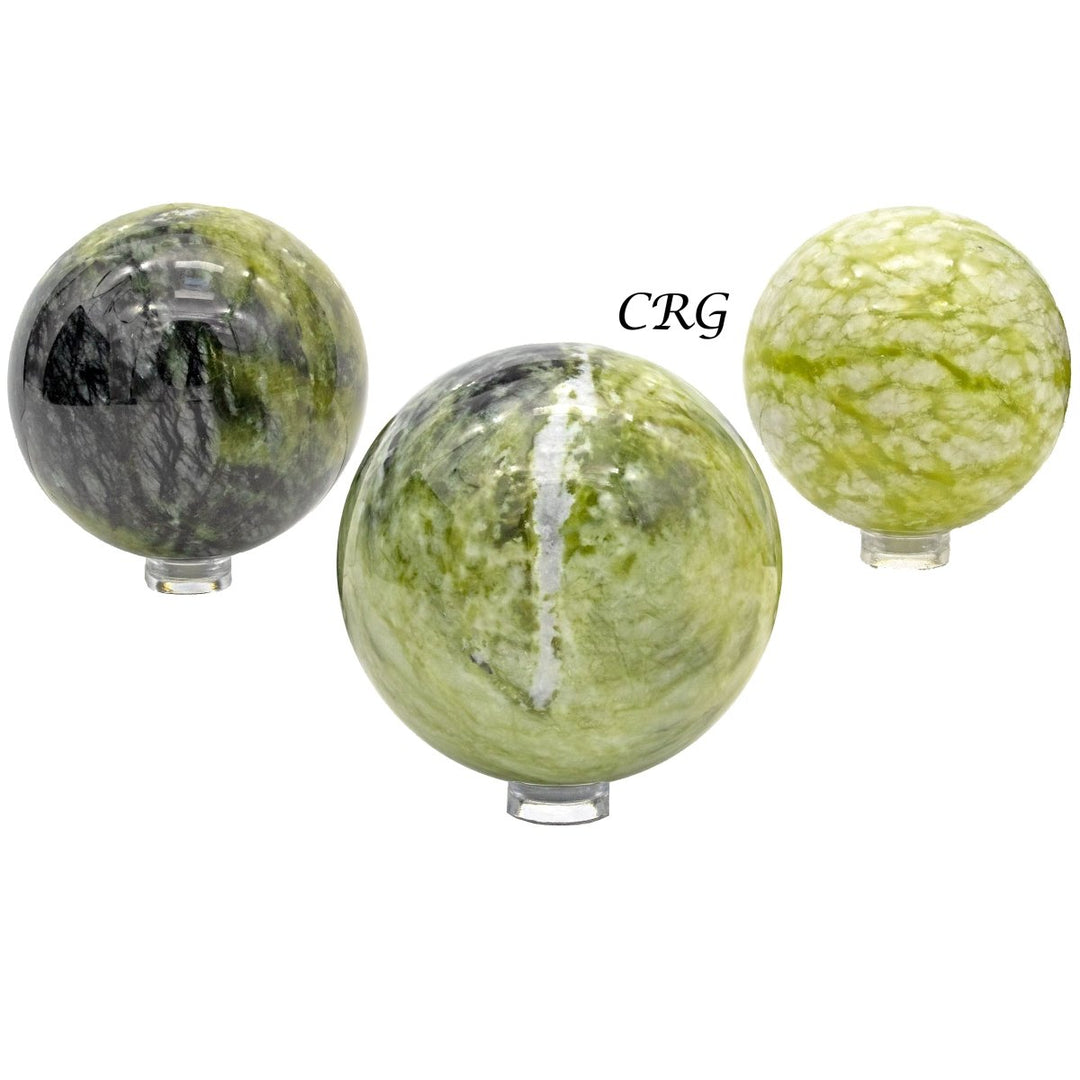 Xiuyu Nephrite Jade Spheres / 4-10cm AVG - 1 KILO LOT