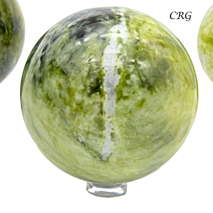 Xiuyu Nephrite Jade Spheres / 4 - 10cm AVG - 1 KILO LOTCrystal River Gems