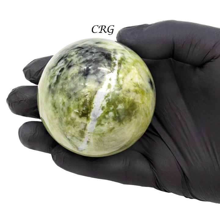 Xiuyu Nephrite Jade Spheres / 4 - 10cm AVG - 1 KILO LOTCrystal River Gems