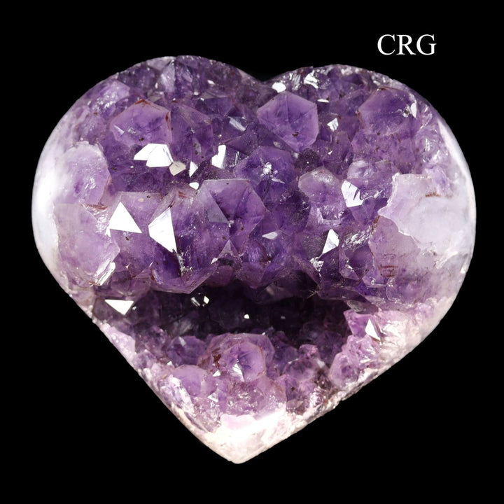 Amethyst Druzy Heart with Polished Edges (4 Kilo Lot) Size 1 to 2 Kilo Polished Edge Crystal Heart with Rough BackCrystal River Gems