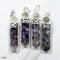 Amethyst Orgonite Point Pendant with Crystal Ball and Silver Plating (4 Pieces) Size 1 Inch Faceted Crystal Charm - Crystal River Gems