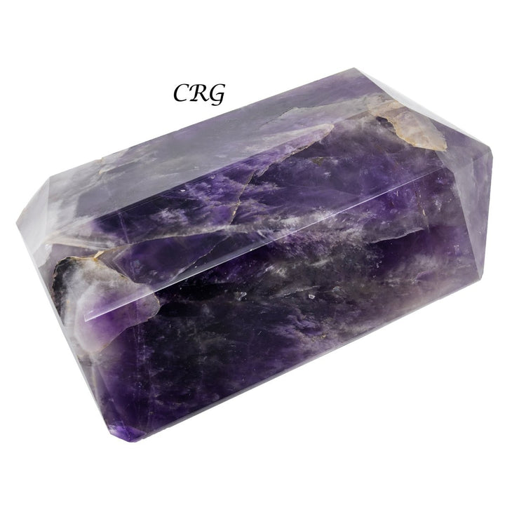 Amethyst Point (3 - 5 in) 6 - Sided Faceted Standing Crystal Tower Point (1 pc)Crystal River Gems