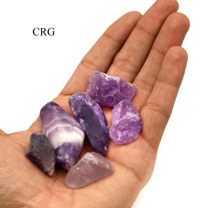 Amethyst Semi Polished (8 Ounces) Size 0.75 to 1.5 Inches Bulk Wholesale Lot CrystalsCrystal River Gems