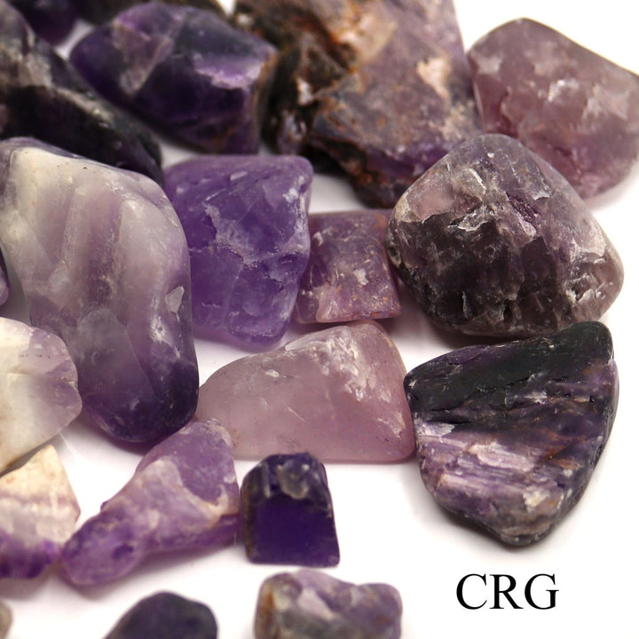 Amethyst Semi Polished (8 Ounces) Size 0.75 to 1.5 Inches Bulk Wholesale Lot CrystalsCrystal River Gems