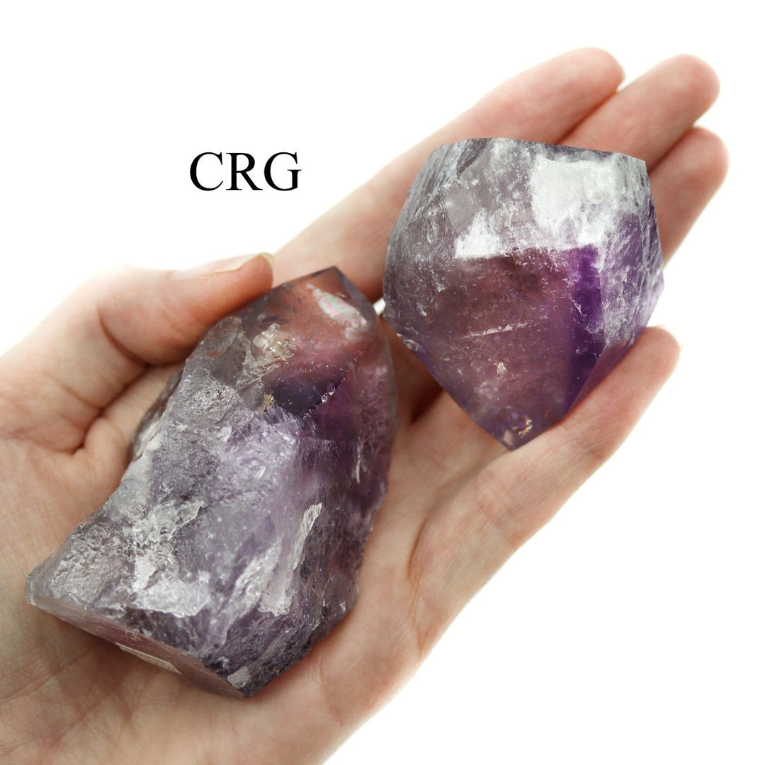 Amethyst Top Polished Point with Cut Base (2 Kilograms) Mixed Sizes Bulk Wholesale Lot Crystal GemstonesCrystal River Gems