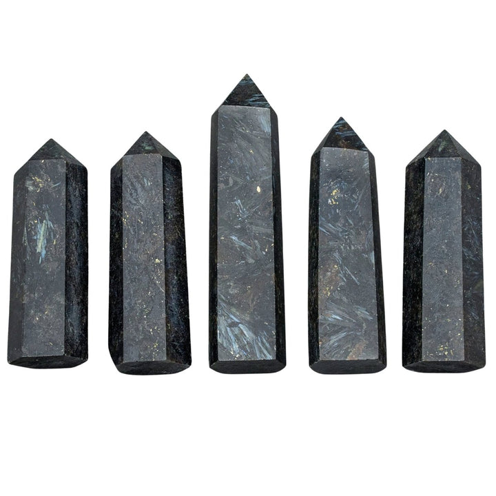 Arfvedsonite Polished Towers (1 Pound) Size 3 to 4 Inches Standing Tower PointsCrystal River Gems