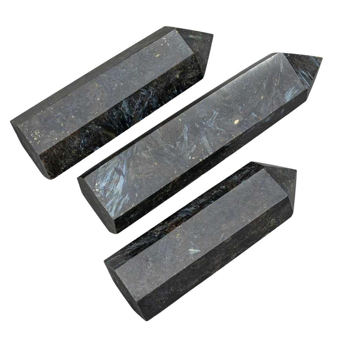 Arfvedsonite Polished Towers (1 Pound) Size 3 to 4 Inches Standing Tower PointsCrystal River Gems