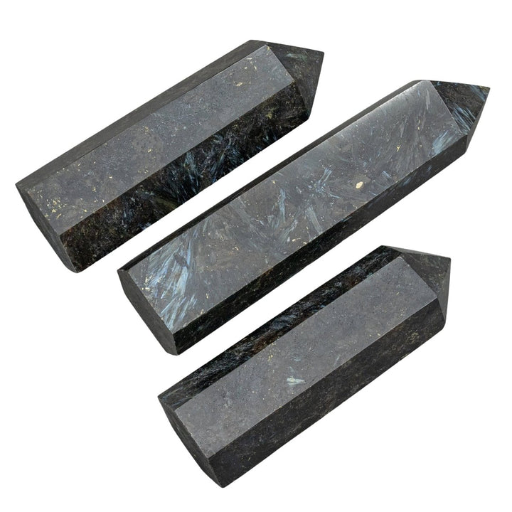 Arfvedsonite Polished Towers (1 Pound) Size 3 to 4 Inches Standing Tower PointsCrystal River Gems