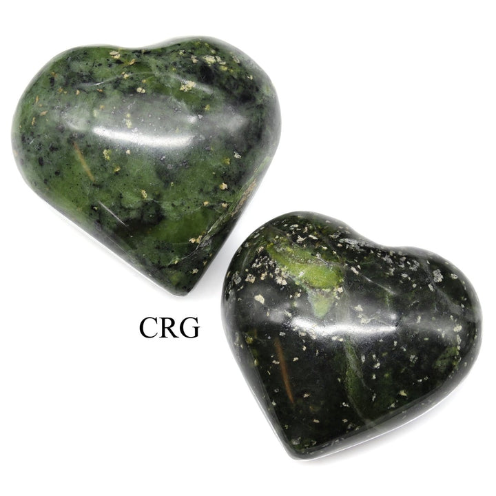 Asterite Serpentine Puffy Heart (1 Piece) Size 30 to 40 mm Crystal Gemstone ShapeCrystal River Gems