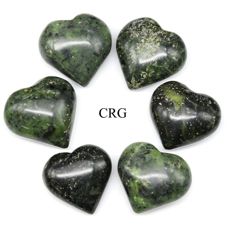 Asterite Serpentine Puffy Heart (1 Piece) Size 30 to 40 mm Crystal Gemstone ShapeCrystal River Gems