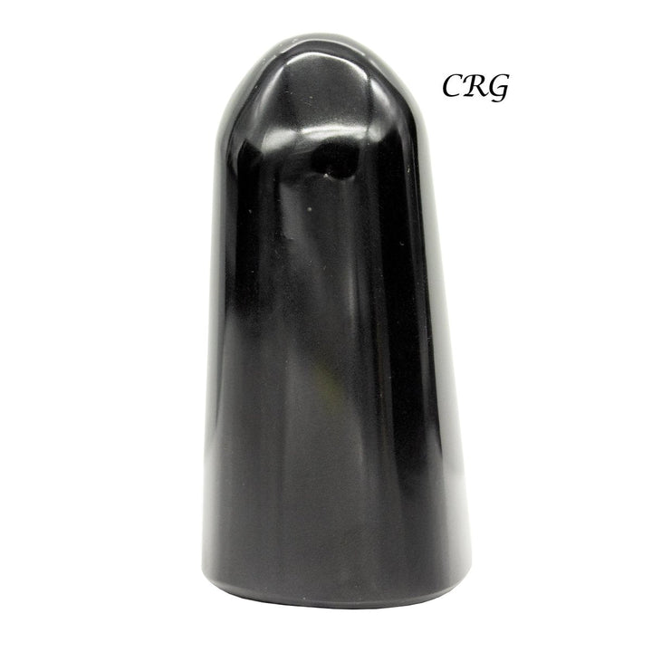 Black Agate Freeform Boulder Large (3 - 5 in) Polished Gemstone Sculpture (1 pc)Crystal River Gems