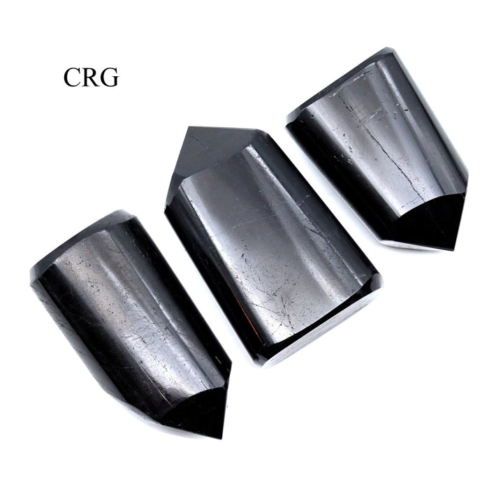 Black Tourmaline Full Polished Points (1 Kilogram) Size 1.5 to 3 Inches Bulk Wholesale LotCrystal River Gems