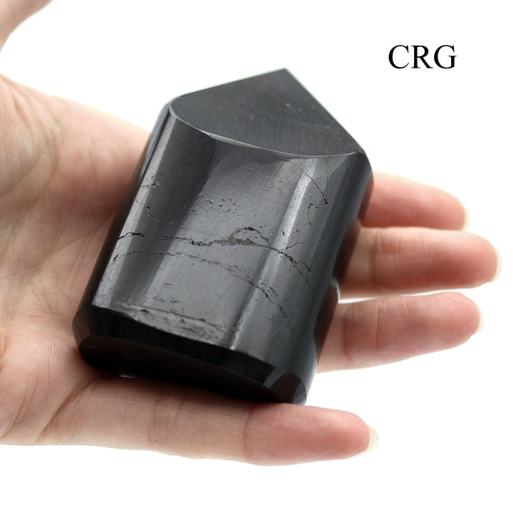 Black Tourmaline Full Polished Points (1 Kilogram) Size 1.5 to 3 Inches Bulk Wholesale LotCrystal River Gems