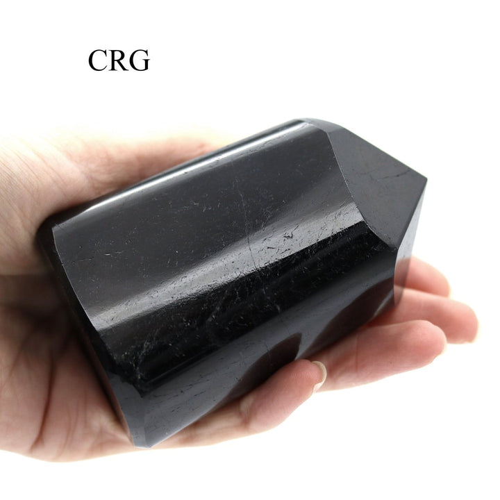 Black Tourmaline Full Polished Points (1 Kilogram) Size 1.5 to 3 Inches Bulk Wholesale LotCrystal River Gems