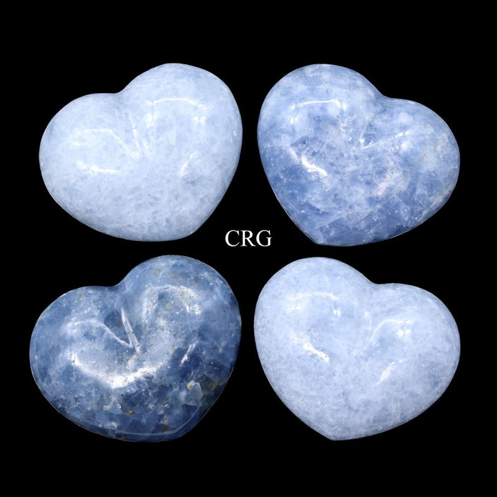 Blue Calcite Puffy Heart (1 Piece) Size 2.5 Inches Polished Crystal Gemstone ShapeCrystal River Gems