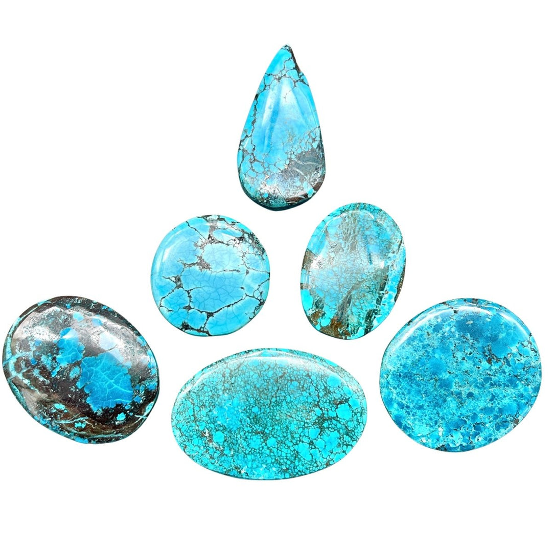 Chrysocolla Cabochons (75 Gram Lot) Jewelry Making Cabs Random Shapes And SizesCrystal River Gems