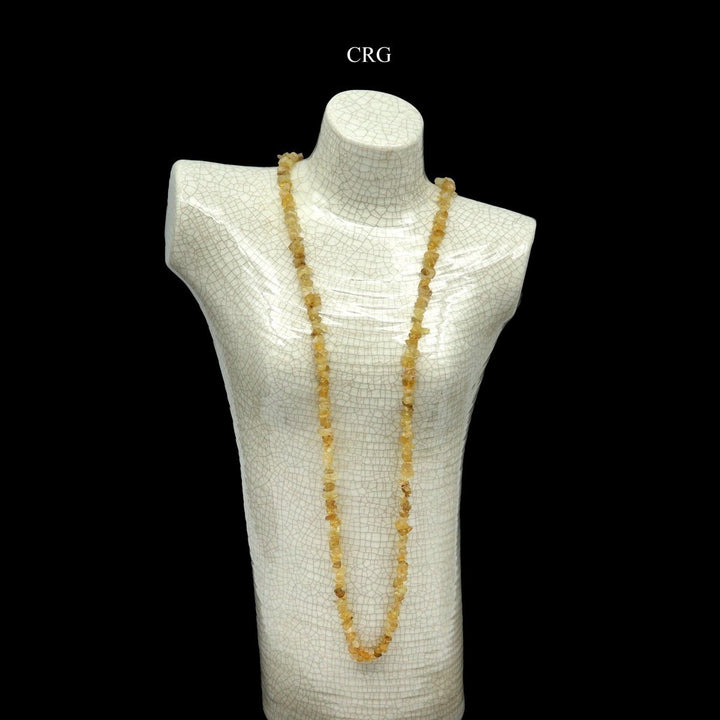 Citrine Strand Chip Necklace (1 Piece) Size 32 Inches Crystal Gemstone JewelryCrystal River Gems