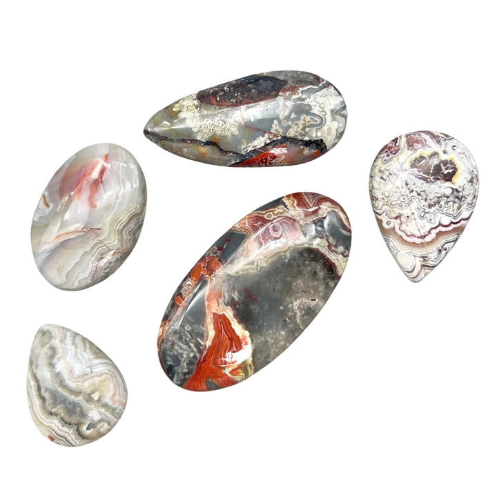 Crazy Lace Agate Cabochons (75 Gram Lot) Jewelry Making Cabs Random Shapes And SizesCrystal River Gems