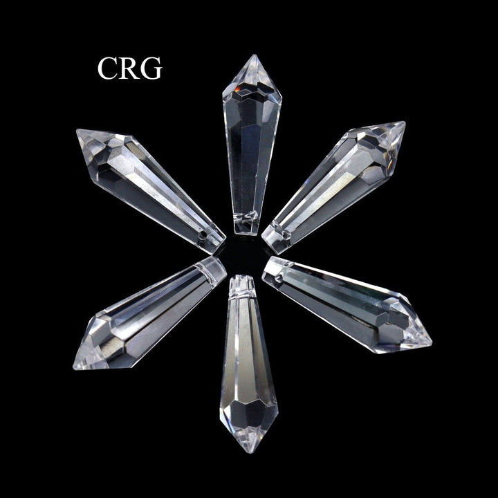 Crystal Pendulum Prism Pendant (1 Piece) Size 1 Inch Clear Jewelry CharmCrystal River Gems