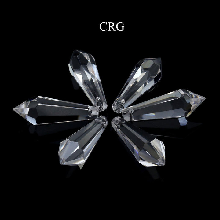 Crystal Pendulum Prism Pendant (1 Piece) Size 1 Inch Clear Jewelry CharmCrystal River Gems