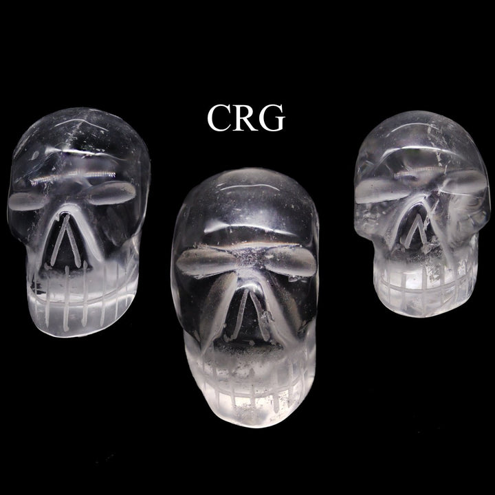 Crystal Quartz Skulls (5 Pieces) Size 30 mm Clear Gemstone CarvingsCrystal River Gems