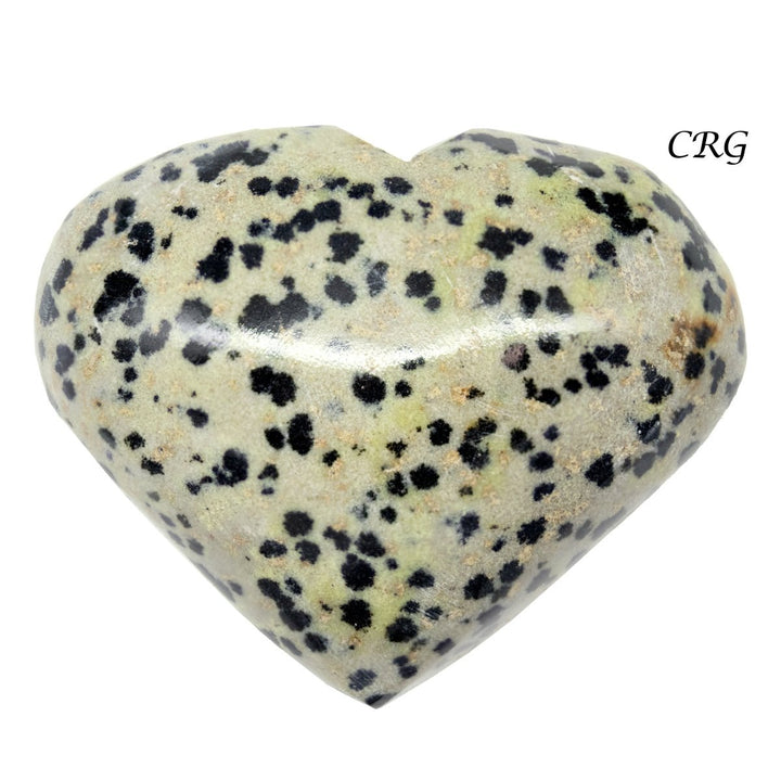 Dalmatian Jasper Puffy Heart (1 Piece) Size 1.5 Inches Polished Crystal Gemstone CarvingCrystal River Gems