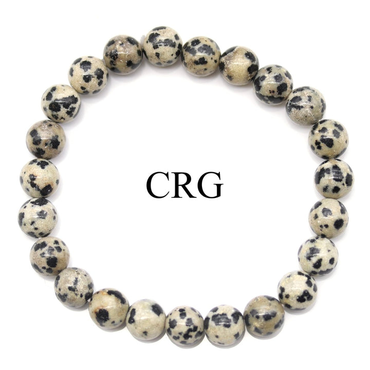 Dalmatian Jasper Stretch Bracelet (1 Piece) Size 8 mm Crystal Bead JewelryCrystal River Gems