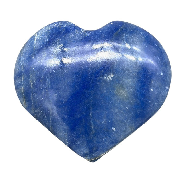 Dumortierite Small Hearts (1.5 to 2.5 Inches) Hand Carved Polished Gemstone Decor