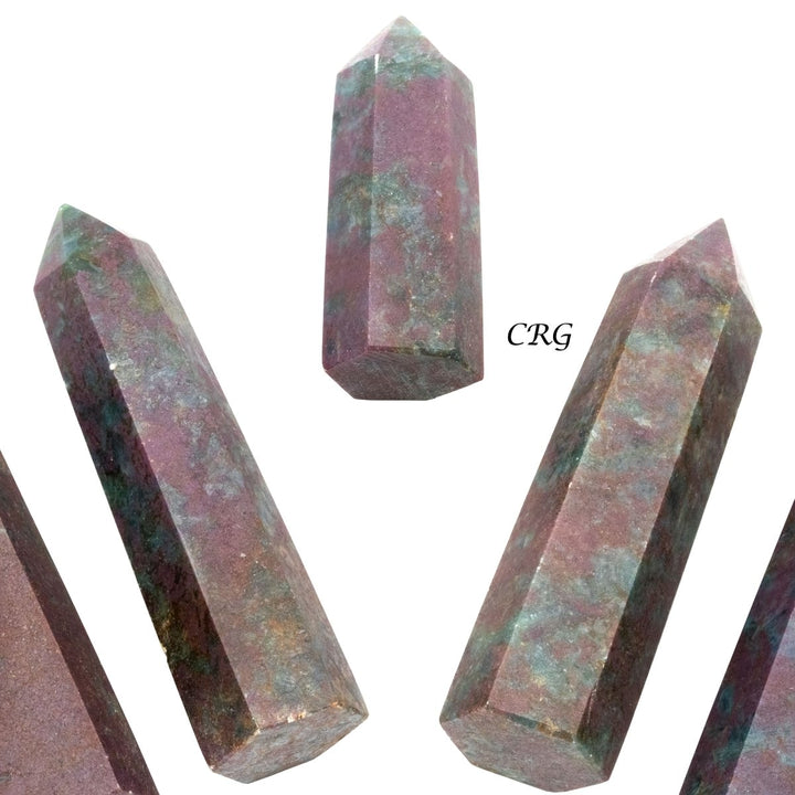 Fuchsite and Ruby Towers (1 Pound) Size 1.5 to 3 Inches Standing Crystal Points LotCrystal River Gems