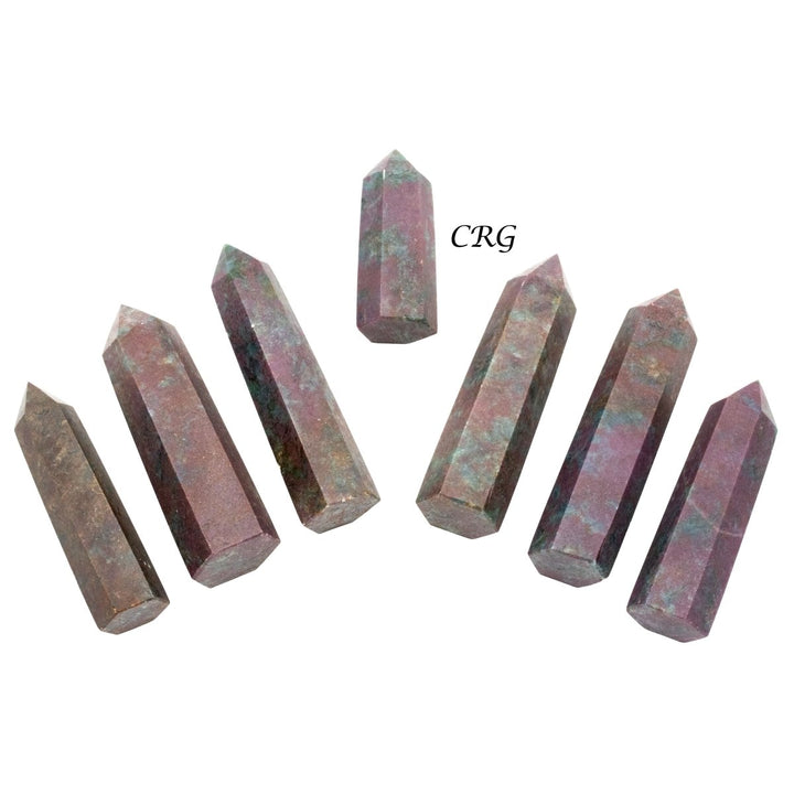 Fuchsite and Ruby Towers (1 Pound) Size 1.5 to 3 Inches Standing Crystal Points LotCrystal River Gems