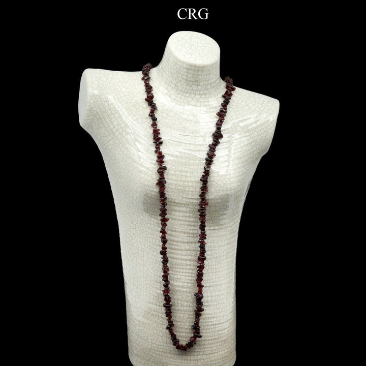 Garnet Strand Chip Necklace (1 Piece) Size 32 Inches Crystal JewelryCrystal River Gems