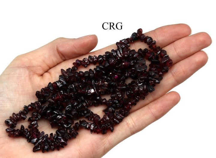 Garnet Strand Chip Necklace (1 Piece) Size 32 Inches Crystal JewelryCrystal River Gems