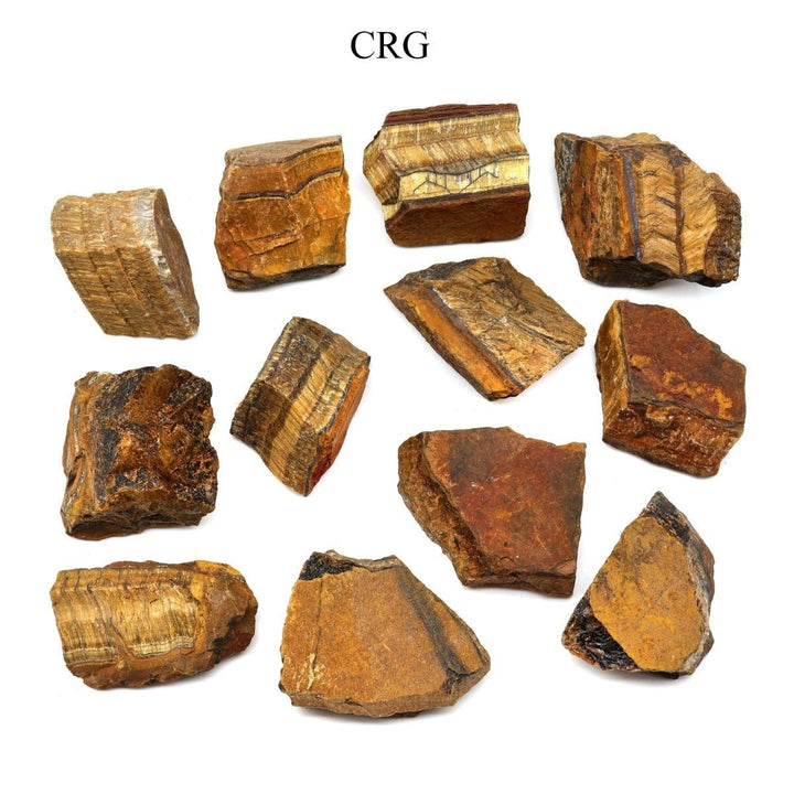 Gold Tiger's Eye Rough (Size 1 to 2 Inches) Bulk Wholesale Raw Crystals Minerals GemstonesCrystal River Gems