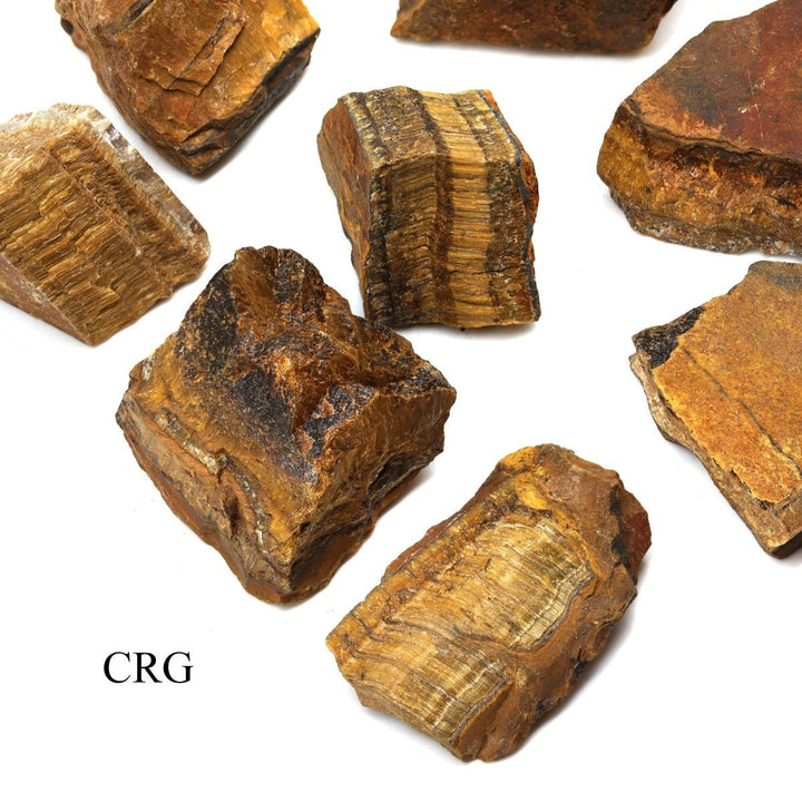 Gold Tiger's Eye Rough (Size 1 to 2 Inches) Bulk Wholesale Raw Crystals Minerals GemstonesCrystal River Gems